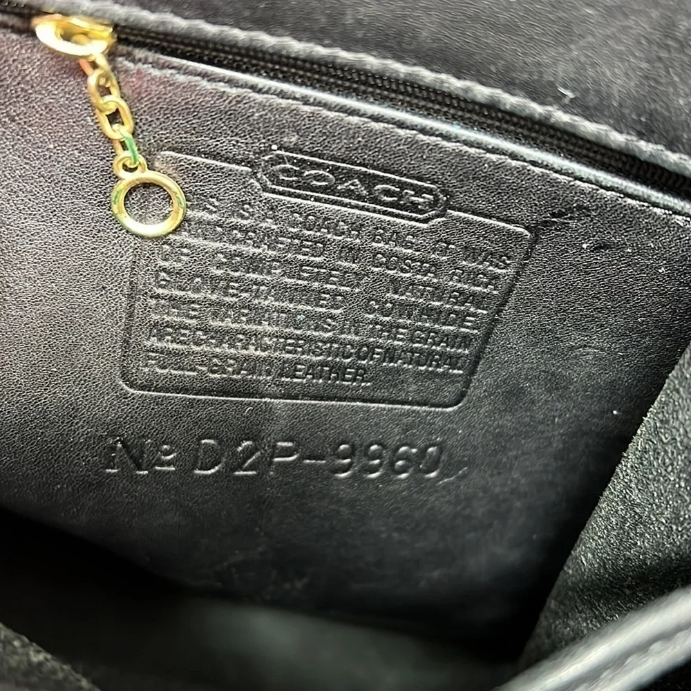 Coach Vintage Legacy 9960 Black Leather Brass Hardware Top Handle Flap Backpack